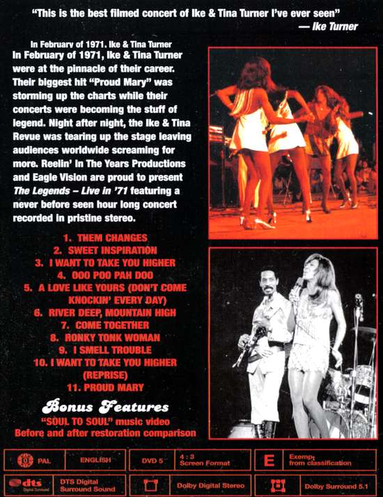 Ike a Tina Turner LIVE in 71 DVD